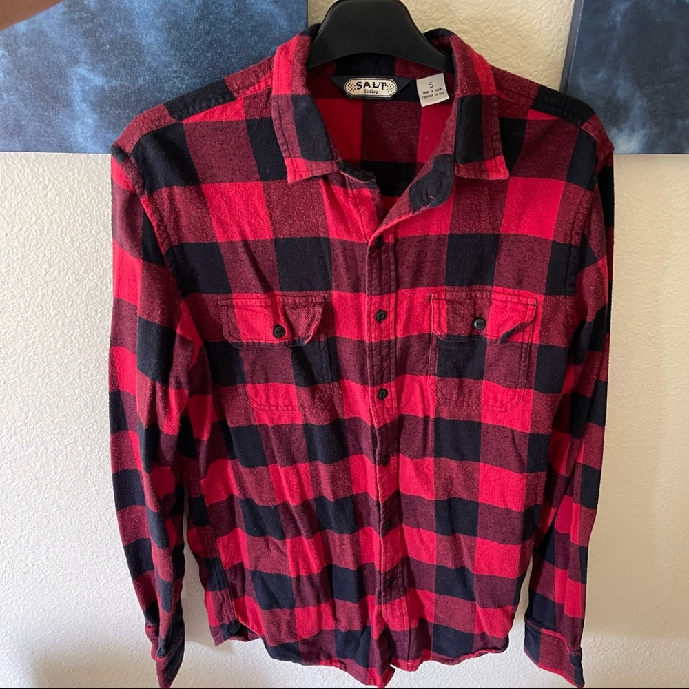 Salt Valley Buffalo Plaid Flannel Button-Down Shirt | Urban Outfitters